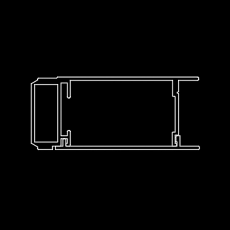 Built-in shutter aluminum profile